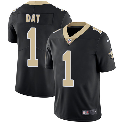 Nike Saints #1 Who Dat Black Team Color Men's Stitched NFL Vapor Untouchable Limited Jersey